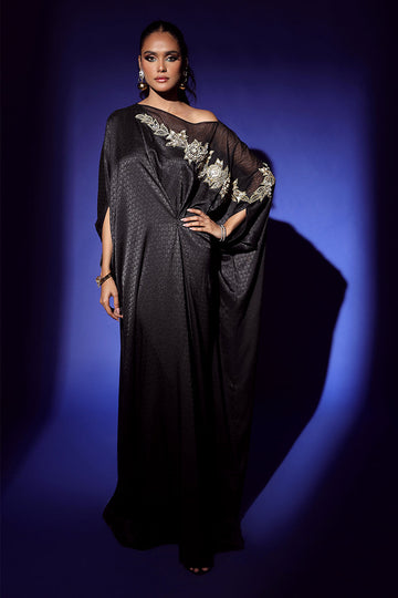 Wardha Saleem | Luxury Pret Fusion Wear | RAVEN DRAPE (1PC)