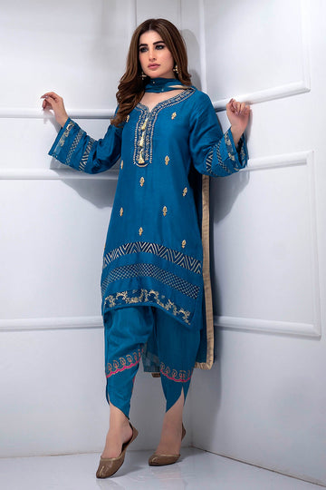 Fatima Khan | Luxury Pret 24 | LAPIS BLUE