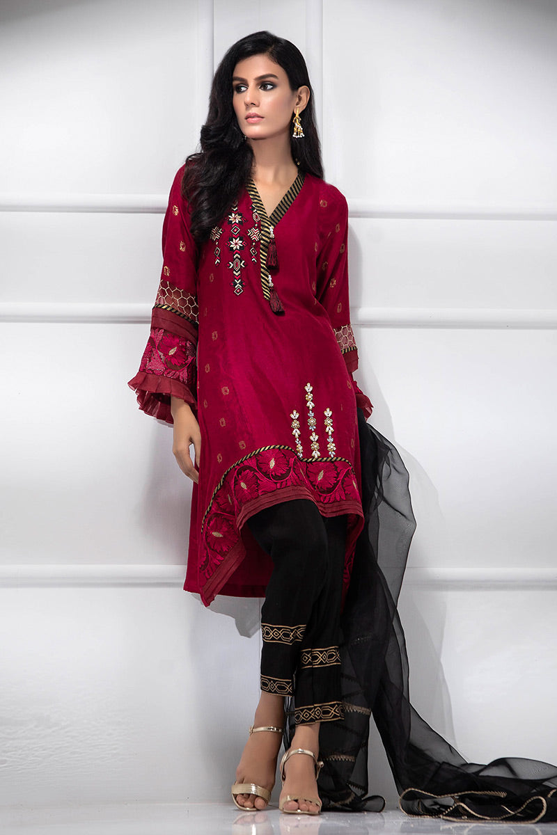 Fatima Khan | Luxury Pret 24 | CARDINAL RED