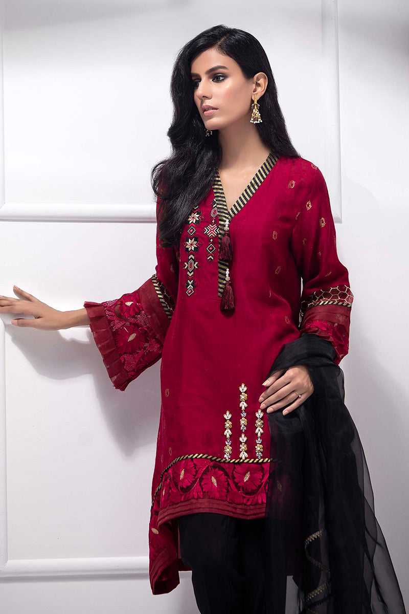 Fatima Khan | Luxury Pret 24 | CARDINAL RED