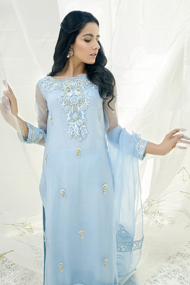 Fatima Khan | Luxury Pret 24 | POWDER BLUE