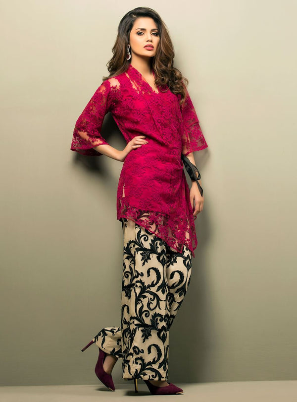 Zainab Chottani | Luxury Pret | CHERRY AND PINK BLOSSOM