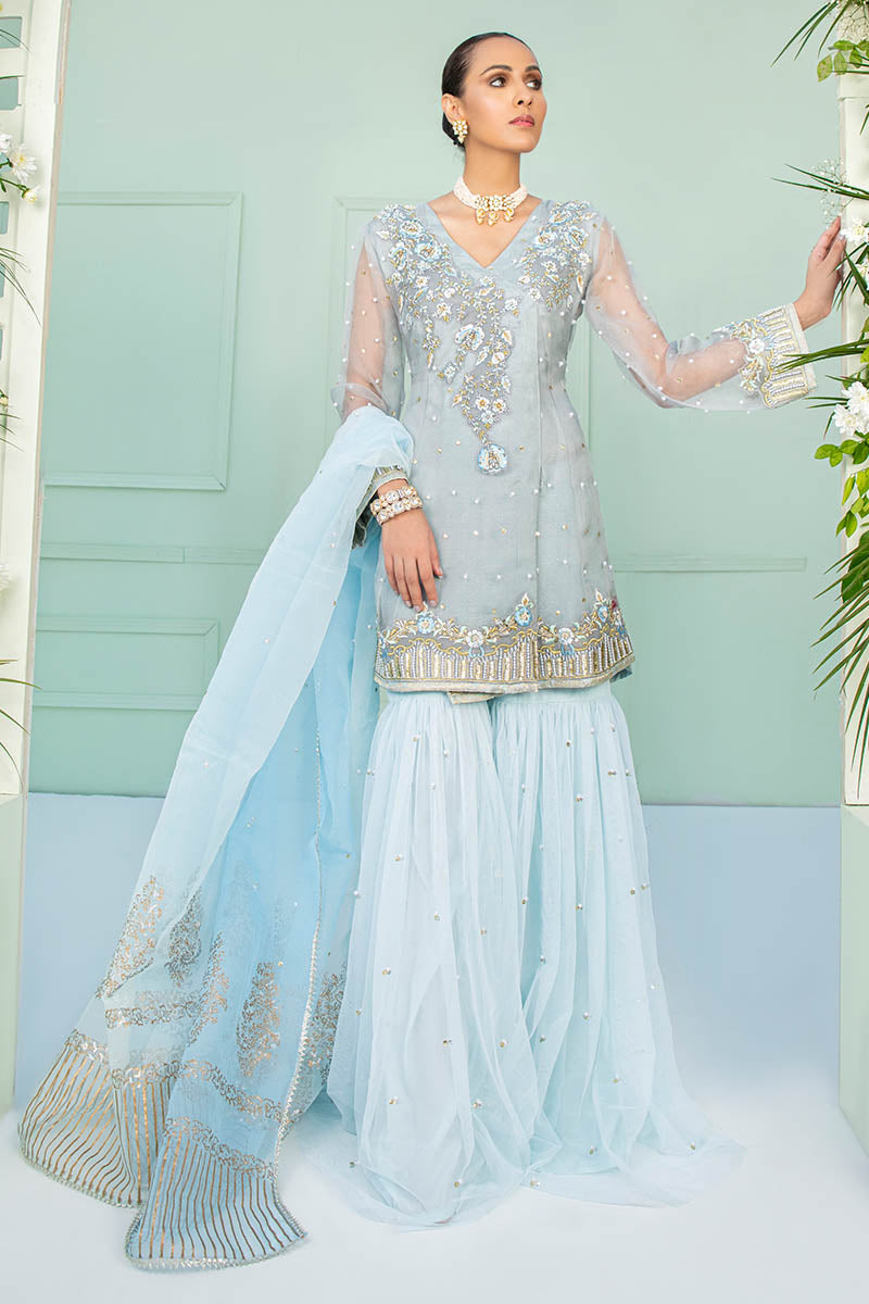 Fatima Khan | Luxury Pret 24 | MINHA (GREY ORGANZA)