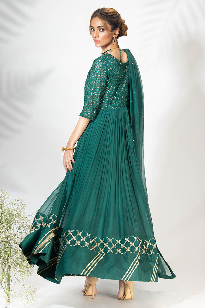 Fatima Khan | Best Sellers 24 | TEA GREEN PISHWAS