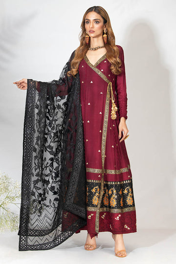 Fatima Khan | Best Sellers 24 | AMBER MAROON KALIDAR