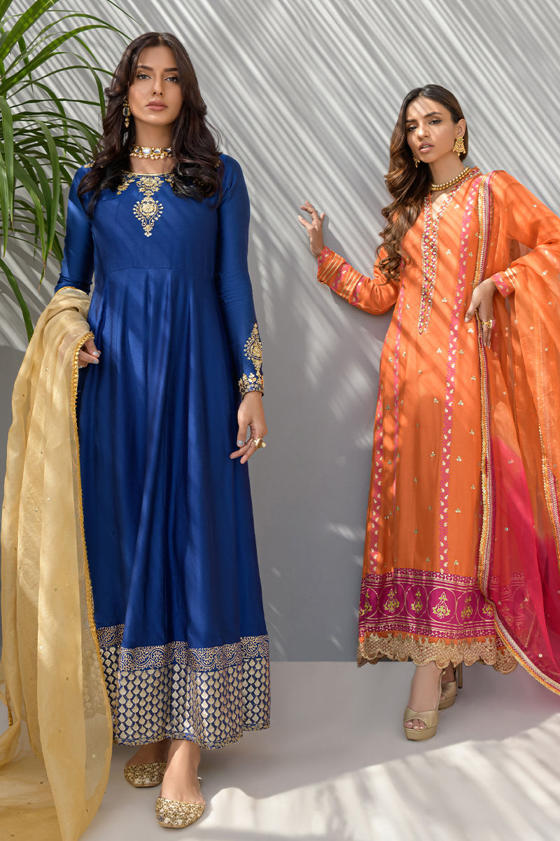 Fatima Khan | Luxury Pret 24 | COBALT BLUE PISHWAS