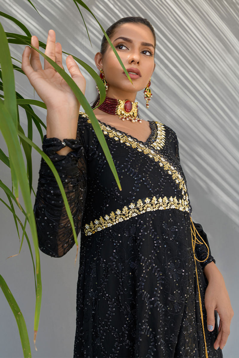 Fatima Khan | Luxury Pret 24 | CHARCOAL GOLD