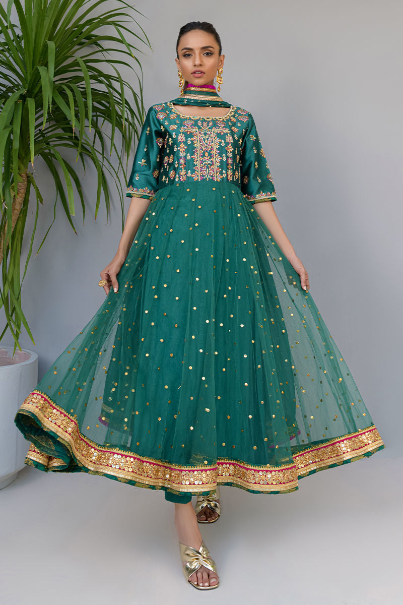 Fatima Khan | Luxury Pret 24 | JADE GREEN GOLD