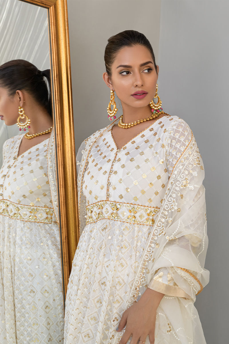 Fatima Khan | Luxury Pret 24 | LOTUS WHITE