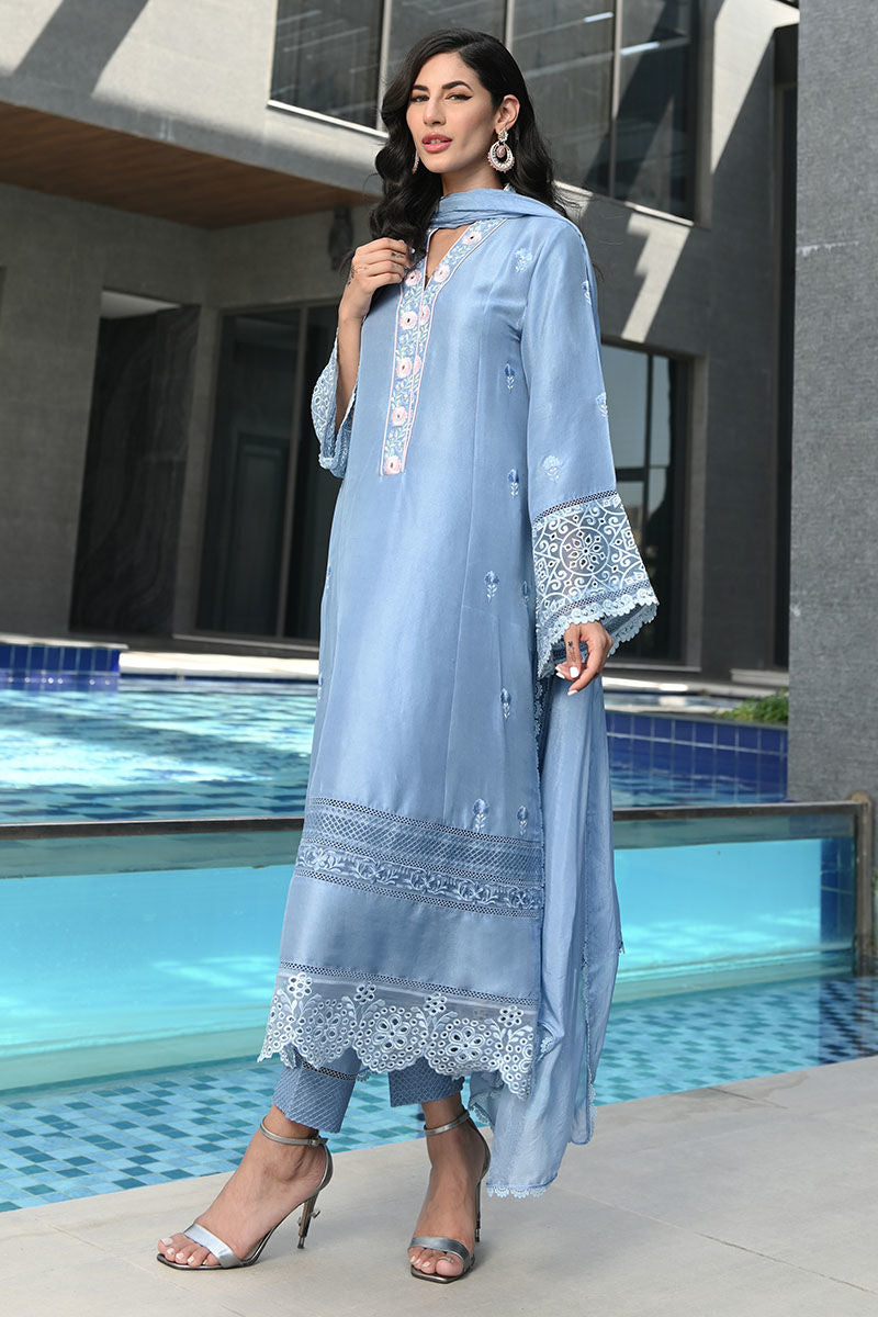 Ansab Jahangir | Luxury Silk Pret | CRYSTAL BLUE