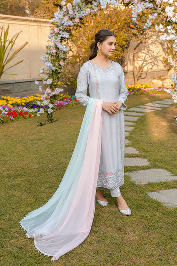 Fatima Khan | Luxury Pret 24 | FRENCH GREY