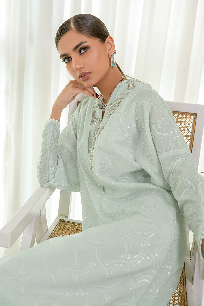 Fatima Khan | Luxury Pret 24 | AZURE MINT KAFTAN