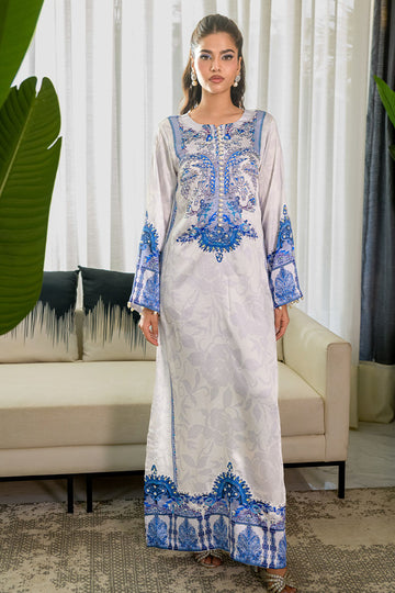 Fatima Khan | Eid Digital Silk Prints | White Opal