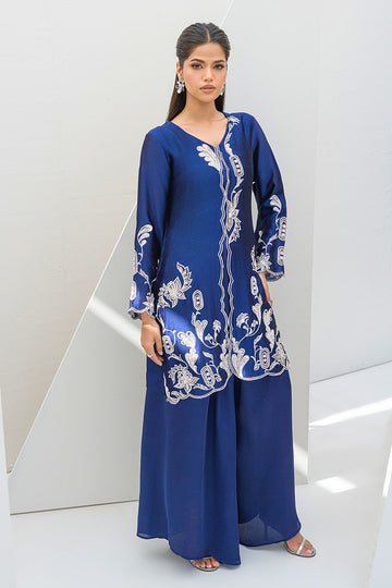 Fatima Khan | Serene Eid Luxe Pret | Blue Noir