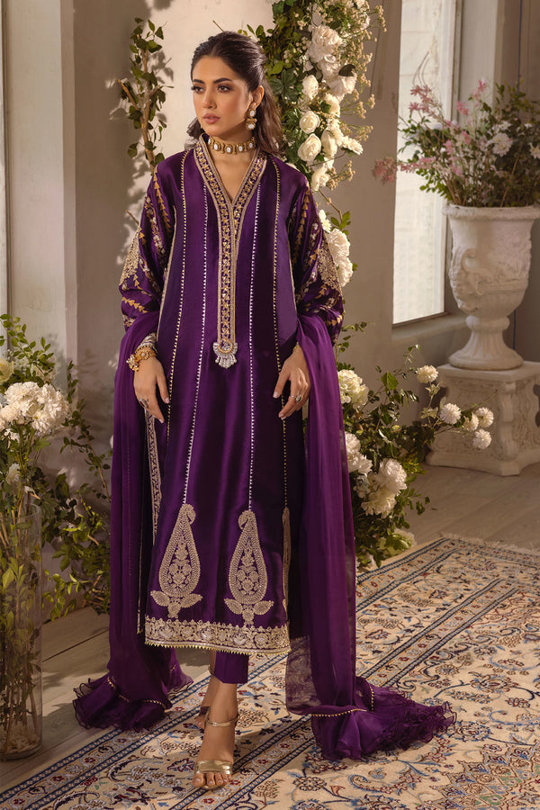 Annus Abrar | Designer Picks 24 | VISAAL AUBERGINE - SHIRT AND DUPATTA