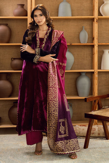 Fatima Khan | Warm Whisper Velvet 25 | Majestic Garnet