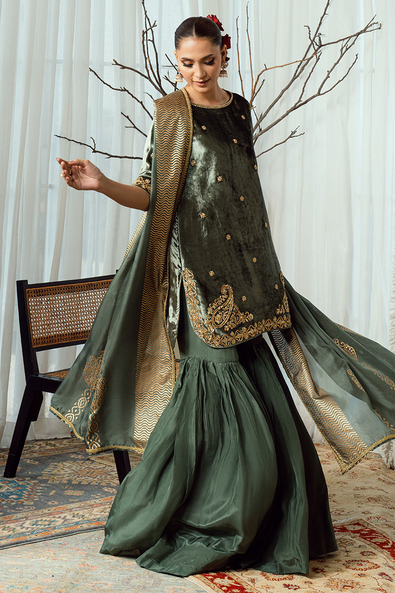 Fatima Khan | Warm Whisper Velvet 25 | Olive Dynasty