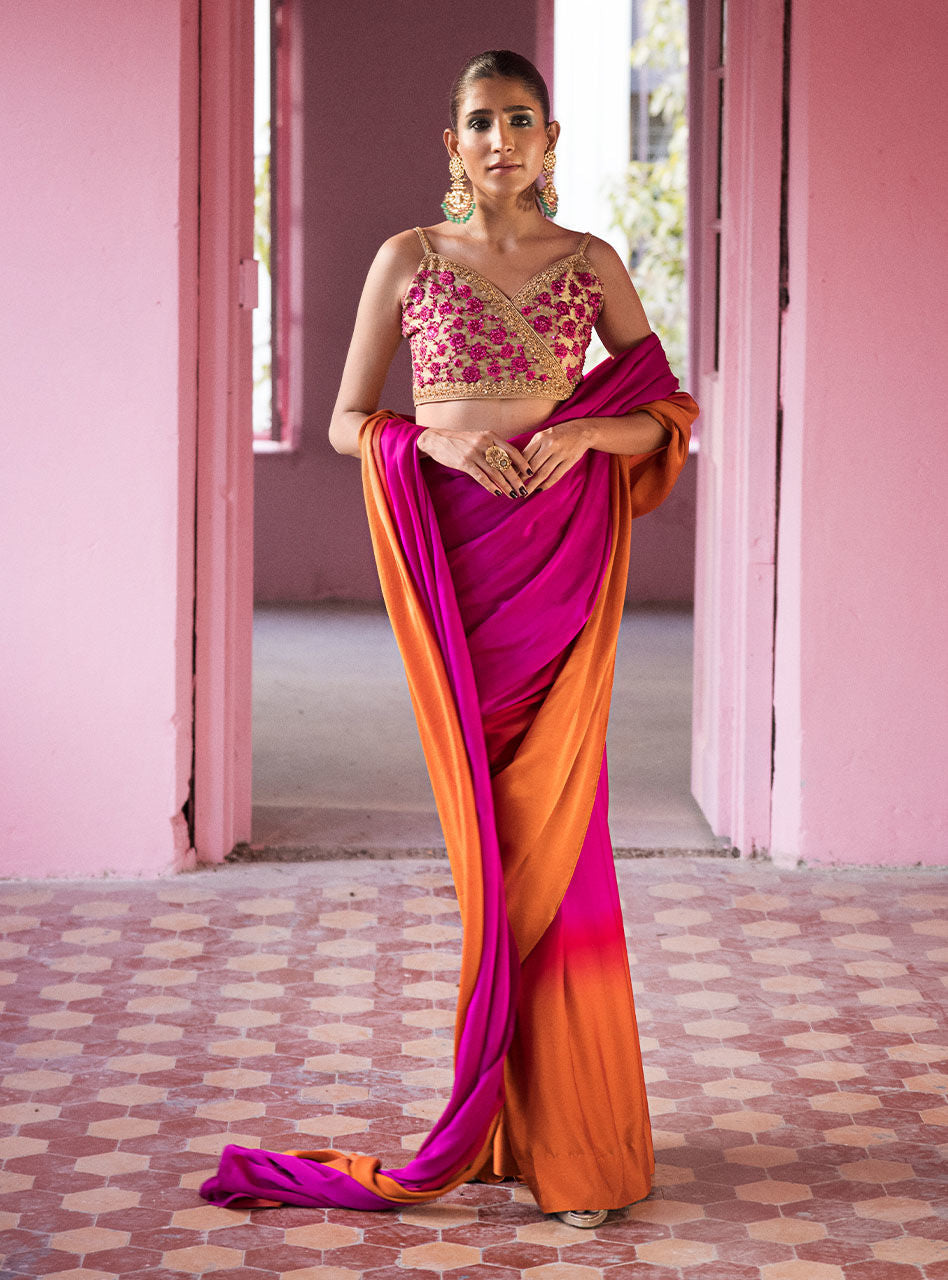 Zainab Chottani | Semi Formals | FUSCHIA QUARTS