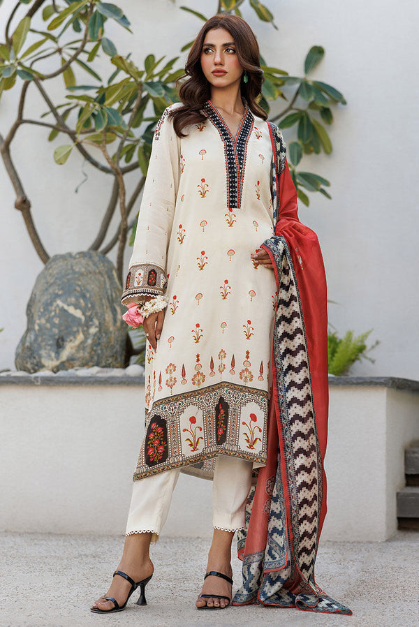 Deepak Perwani | Festive Lawn 24 | KTD4076 - Hoorain Designer Wear - Pakistani Ladies Branded Stitched Clothes in United Kingdom, United states, CA and Australia