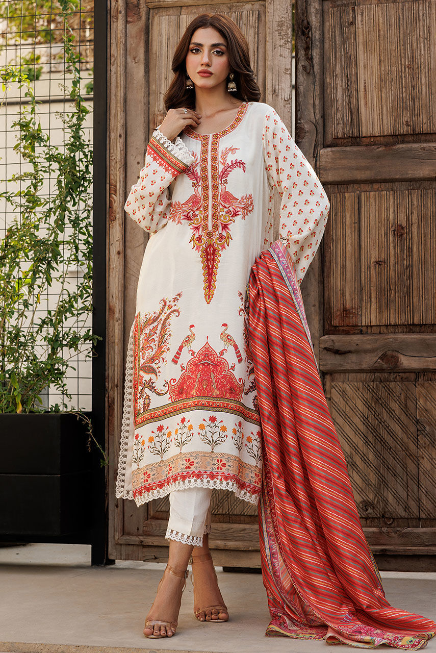 Deepak Perwani | Festive Lawn 24 | KTD4073 - Pakistani Clothes for women, in United Kingdom and United States