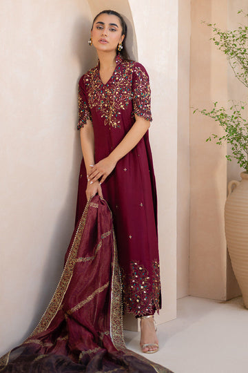 Ansab Jahangir | Luxury Silk Pret | CRIMSON