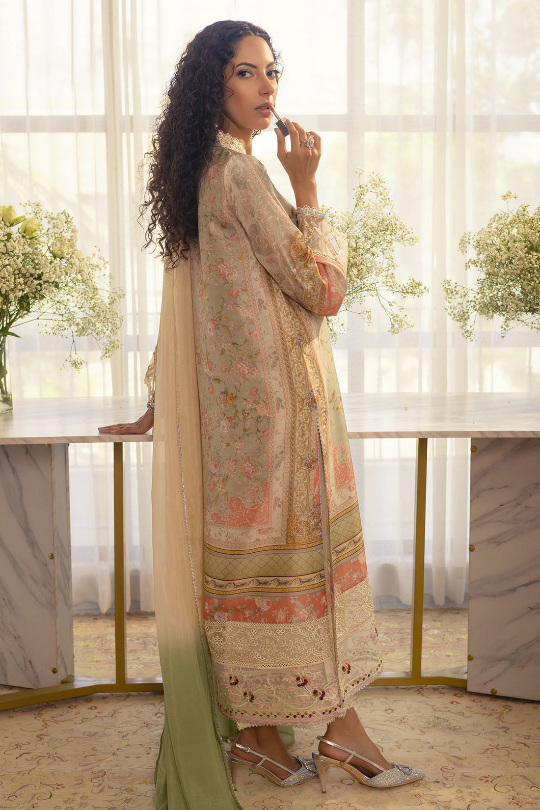 Annus Abrar | Luxe Silk Pret | RESHMA-SHIRT AND DUPATTA