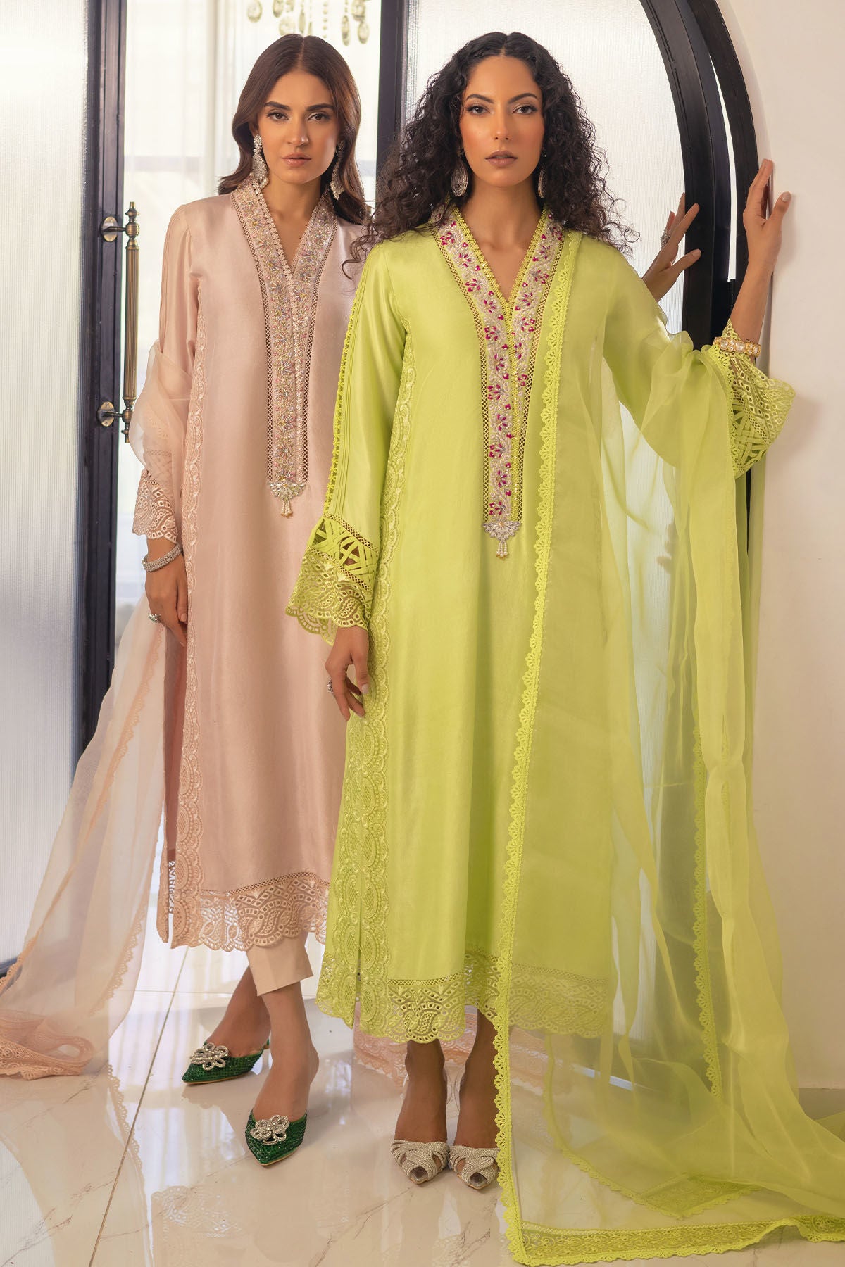 Annus Abrar | Designer Picks 24 | RAYLA KIWI GREEN - SHIRT AND PANTS