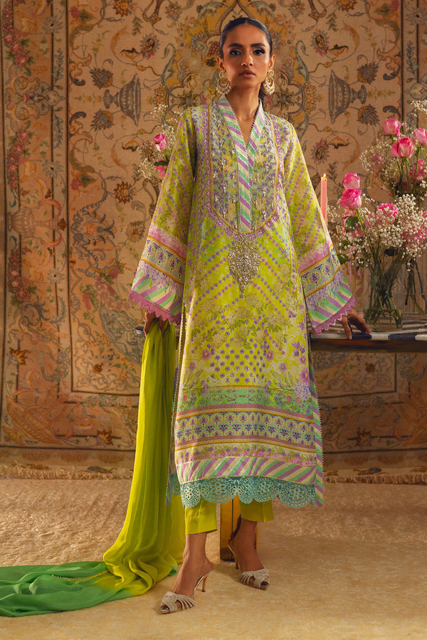 Annus Abrar | Lime Luxe Silk | Linara