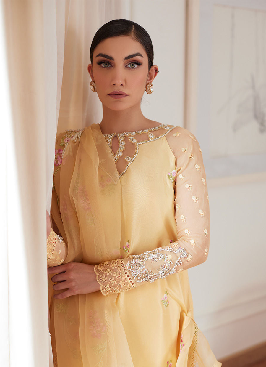 Farah Talib Aziz | Luna Eid Collection 24 | CYRILLA PALE YELLOW - Pakistani Clothes for women, in United Kingdom and United States