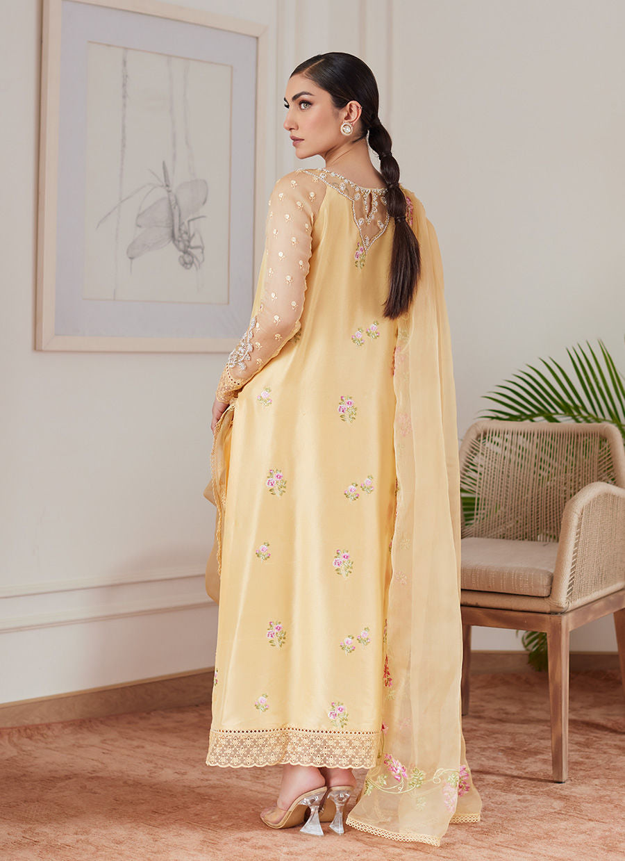 Farah Talib Aziz | Luna Eid Collection 24 | CYRILLA PALE YELLOW - Pakistani Clothes for women, in United Kingdom and United States