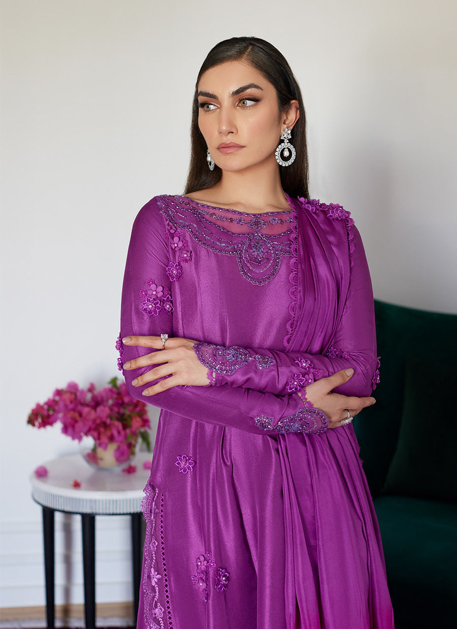 Farah Talib Aziz | Luna Eid Collection 24 | TIERRA MUTED MAGENTA - Pakistani Clothes for women, in United Kingdom and United States