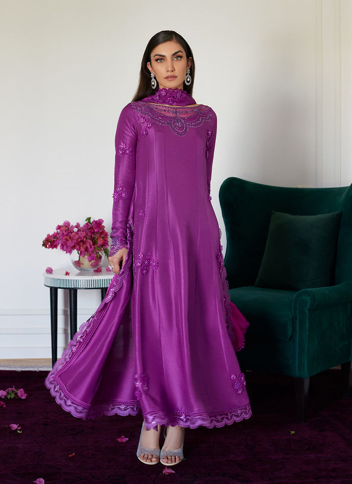 Farah Talib Aziz | Luna Eid Collection 24 | TIERRA MUTED MAGENTA - Hoorain Designer Wear - Pakistani Ladies Branded Stitched Clothes in United Kingdom, United states, CA and Australia