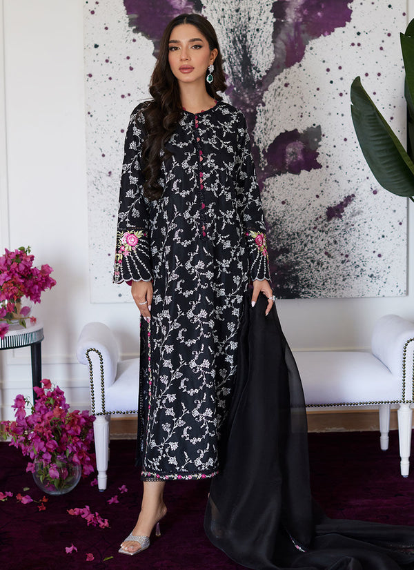 Farah Talib Aziz | Luna Eid Collection 24 | VITTORIA BLACK - Hoorain Designer Wear - Pakistani Ladies Branded Stitched Clothes in United Kingdom, United states, CA and Australia