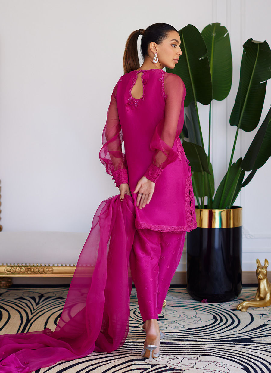 Farah Talib Aziz | Luna Eid Collection 24 | ELIO HOT PINK - Pakistani Clothes for women, in United Kingdom and United States