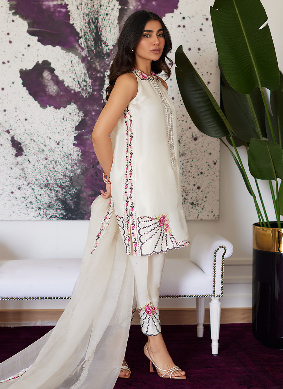 Farah Talib Aziz | Luna Eid Collection 24 | GENEVIVE PEARL WHITE - Pakistani Clothes for women, in United Kingdom and United States