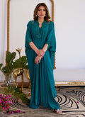 Farah Talib Aziz | Luna Eid Collection 24 | EMMELINE EMERALD CREPE - Pakistani Clothes for women, in United Kingdom and United States