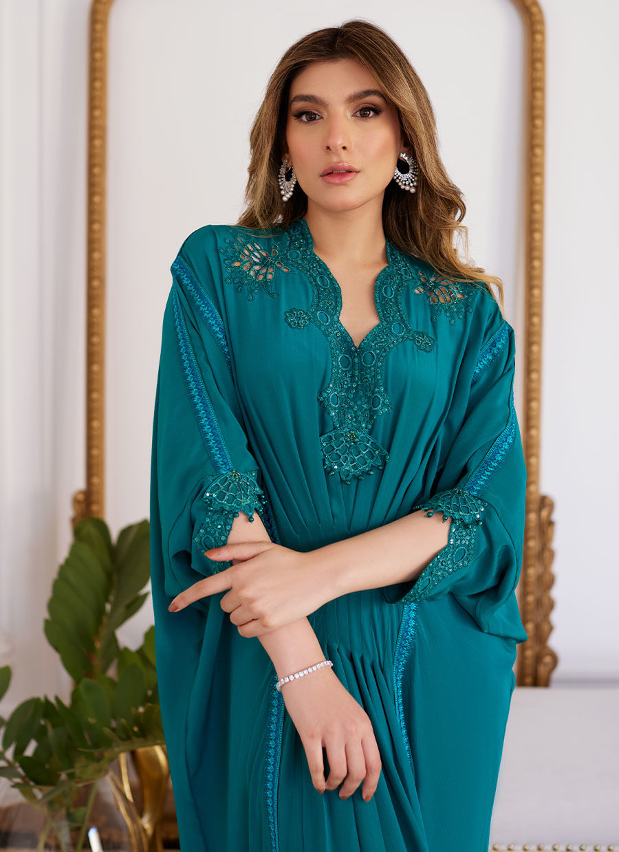 Farah Talib Aziz | Luna Eid Collection 24 | EMMELINE EMERALD CREPE - Pakistani Clothes for women, in United Kingdom and United States