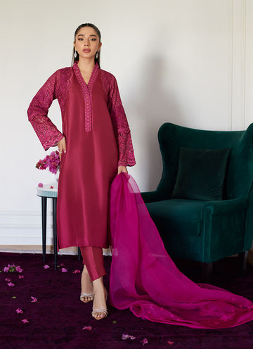 Farah Talib Aziz | Luna Eid Collection 24 | HONORINE MAGENTA - Pakistani Clothes for women, in United Kingdom and United States