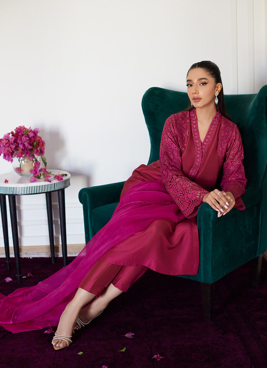 Farah Talib Aziz | Luna Eid Collection 24 | HONORINE MAGENTA - Pakistani Clothes for women, in United Kingdom and United States