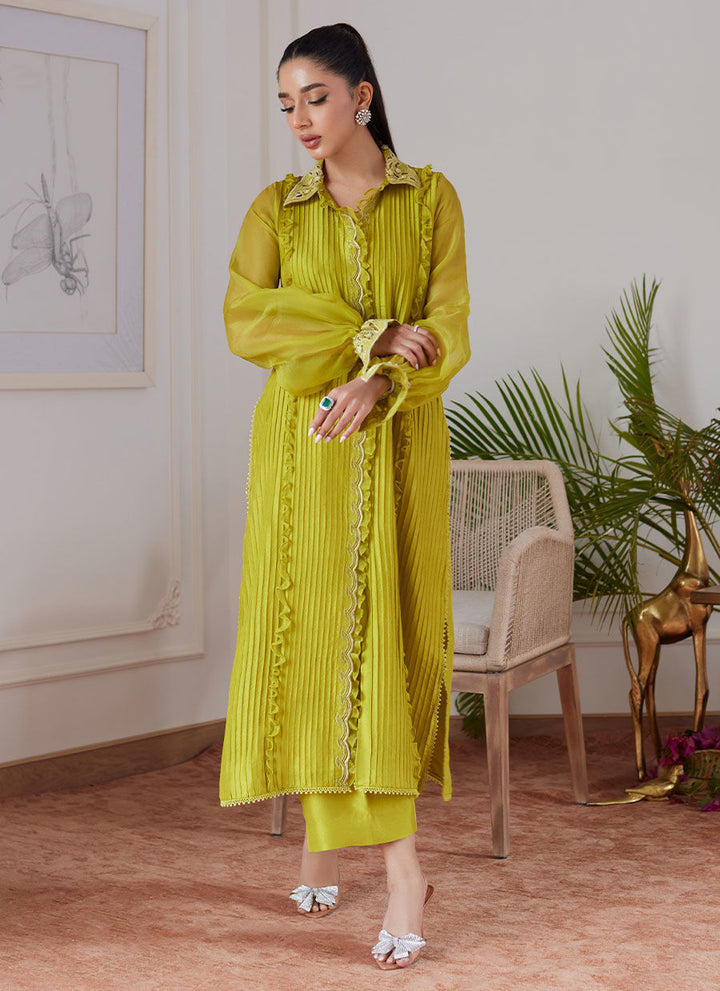 Farah Talib Aziz | Luna Eid Collection 24 | FAUSTINE KIWI - Hoorain Designer Wear - Pakistani Ladies Branded Stitched Clothes in United Kingdom, United states, CA and Australia