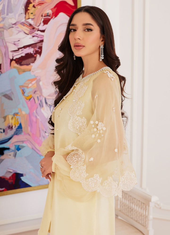 Farah Talib Aziz | Luna Eid Collection 24 | ESMERALDA PASTEL YELLOW - Pakistani Clothes for women, in United Kingdom and United States