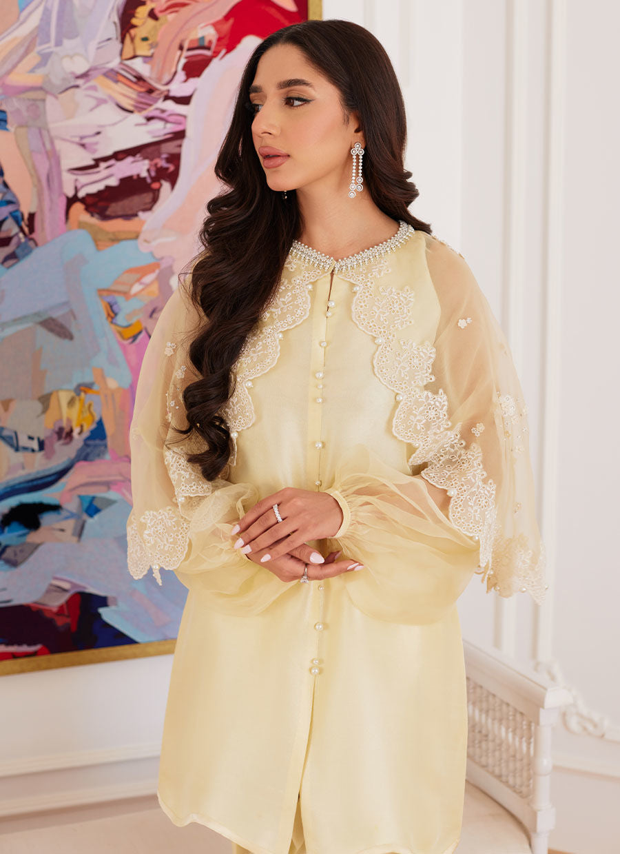 Farah Talib Aziz | Luna Eid Collection 24 | ESMERALDA PASTEL YELLOW - Pakistani Clothes for women, in United Kingdom and United States