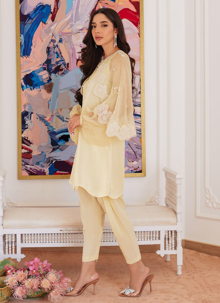 Farah Talib Aziz | Luna Eid Collection 24 | ESMERALDA PASTEL YELLOW - Pakistani Clothes for women, in United Kingdom and United States