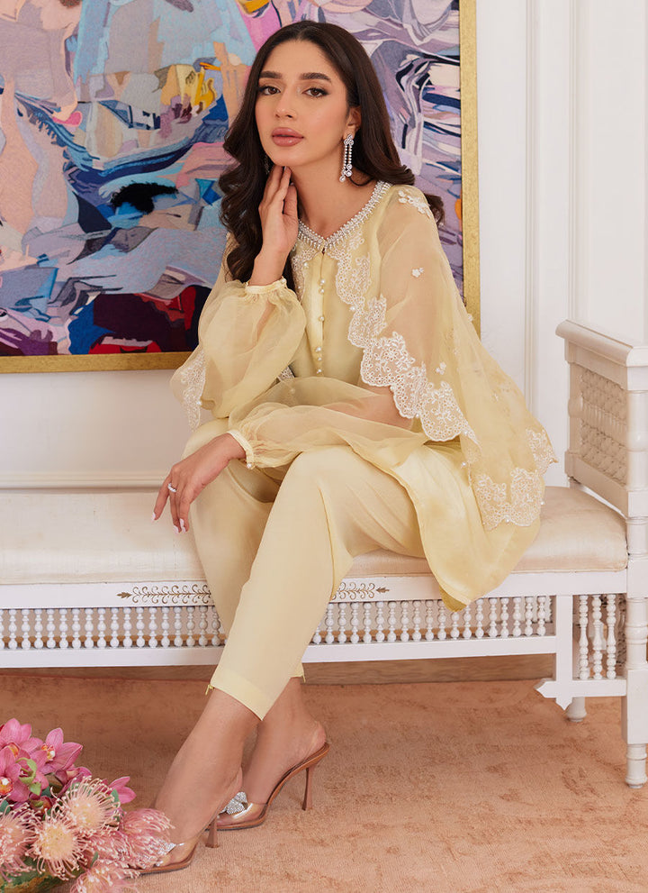 Farah Talib Aziz | Luna Eid Collection 24 | ESMERALDA PASTEL YELLOW - Pakistani Clothes for women, in United Kingdom and United States