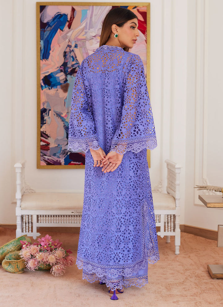 Farah Talib Aziz | Luna Eid Collection 24 | EVANTHIA PERIWINKLE - Hoorain Designer Wear - Pakistani Ladies Branded Stitched Clothes in United Kingdom, United states, CA and Australia