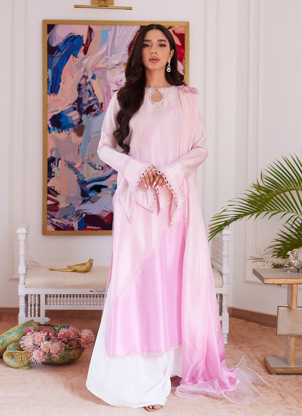 Farah Talib Aziz | Luna Eid Collection 24 | RELLIA BABY PINK - Hoorain Designer Wear - Pakistani Ladies Branded Stitched Clothes in United Kingdom, United states, CA and Australia