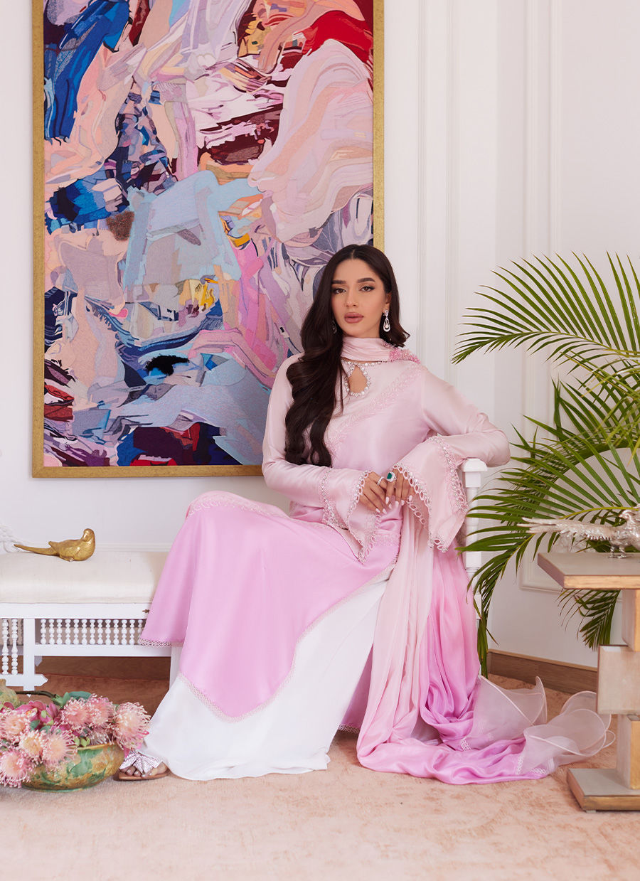 Farah Talib Aziz | Luna Eid Collection 24 | RELLIA BABY PINK - Pakistani Clothes for women, in United Kingdom and United States