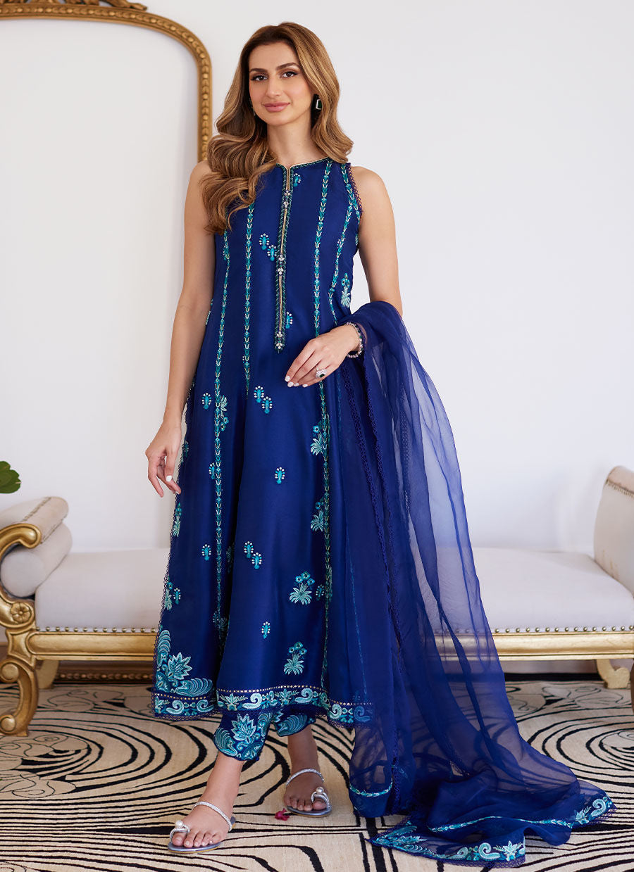 Farah Talib Aziz | Luna Eid Collection 24 | ELSYEE ROYAL BLUE - Pakistani Clothes for women, in United Kingdom and United States