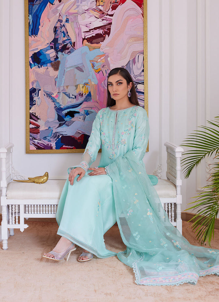 Farah Talib Aziz | Luna Eid Collection 24 | AURELLA MINT - Hoorain Designer Wear - Pakistani Ladies Branded Stitched Clothes in United Kingdom, United states, CA and Australia