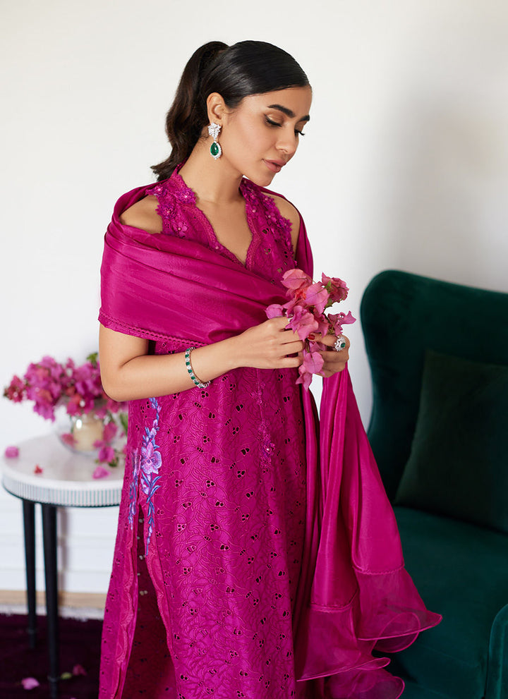 Farah Talib Aziz | Luna Eid Collection 24 | CLARIENE HOT PINK - Hoorain Designer Wear - Pakistani Ladies Branded Stitched Clothes in United Kingdom, United states, CA and Australia